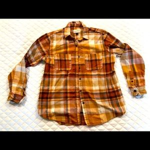 Universal Threads Brown and Tan Flannel